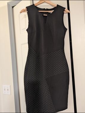 White House Black Market Black Sleeveless Sheath Dress